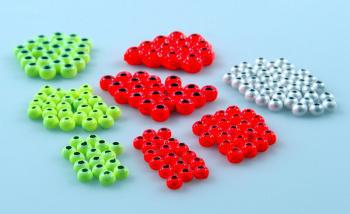 Brass Beads fluo. Red 2.0mm, 25pcs. 2.0mm fluo. red