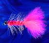 Fluo. Pink Wooly Bugger (beadchain eyes)-8 Fluo. Pink Wooly Bugger (beadcha