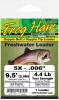 Frog Hair Supple Butt Leader 9.5 ft 